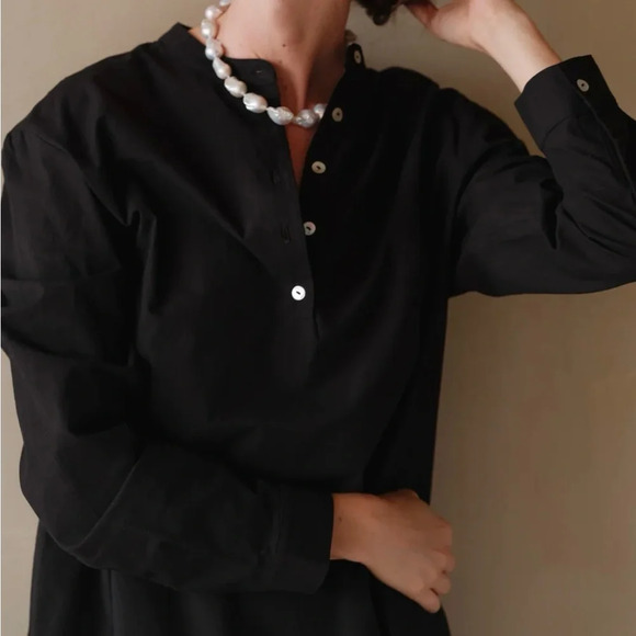 DONNI. Sandwash Mandarin Dress - Picture 9 of 9